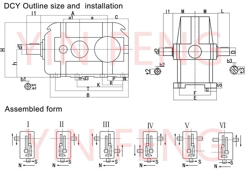 DCY Hardened Tooth Surface Bevel/Cylindrical Gear Reducer(Gearbox)